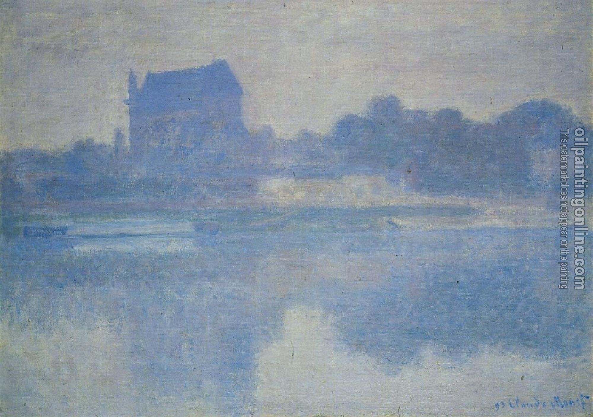 Monet, Claude Oscar - Vernon Church in the Fog